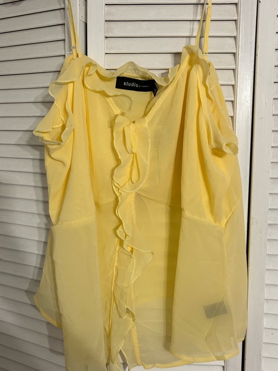 torrid Tops - torrid Yellow Ruffle Chiffon Camisole